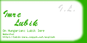 imre lubik business card